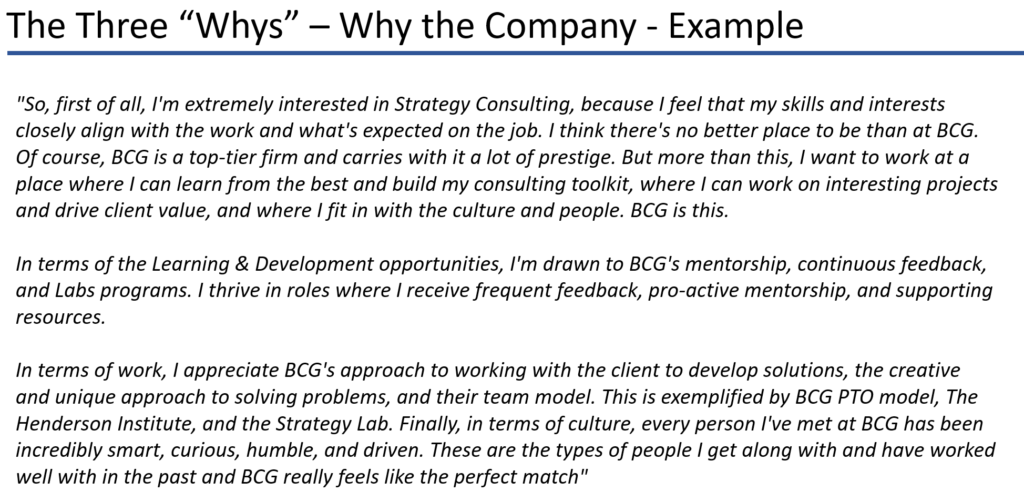 Why BCG example answer
